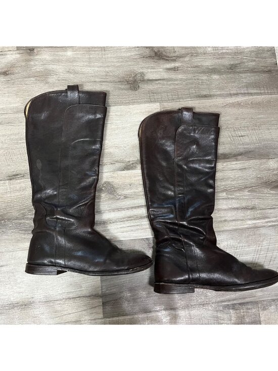 Frye Shoes - Frye Paige Tall Leather Riding Boots Chocolate Brown Women’s Size 8.5